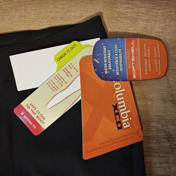 Columbia Softshell Pants Womens Medium Black Water Resistant Stretch SL8243 - Picture 5 of 14